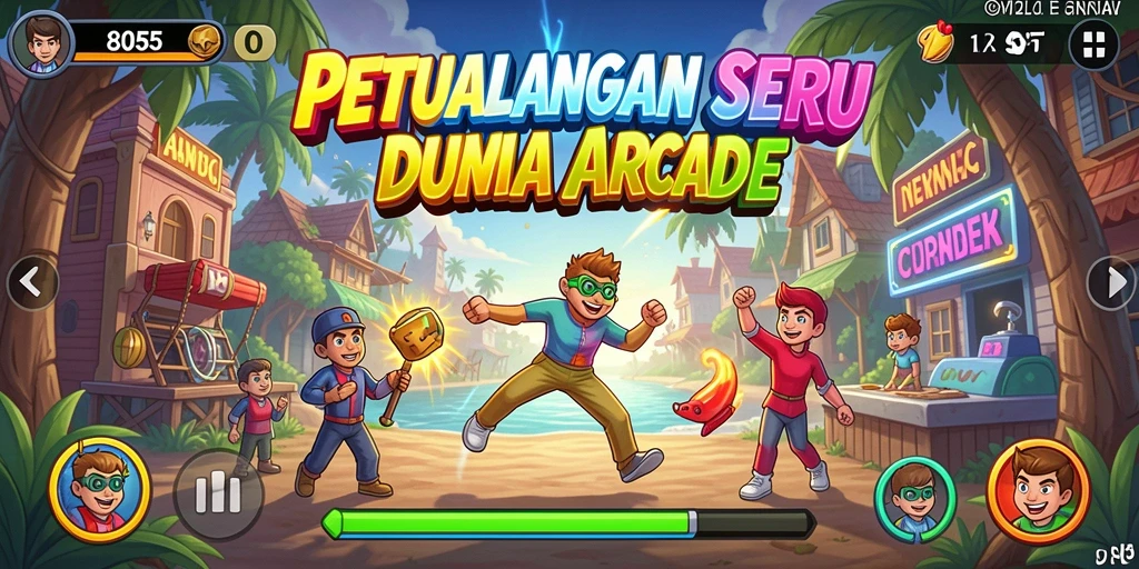 Screenshot gameplay 8055 menampilkan aksi seru dalam dunia arcade.