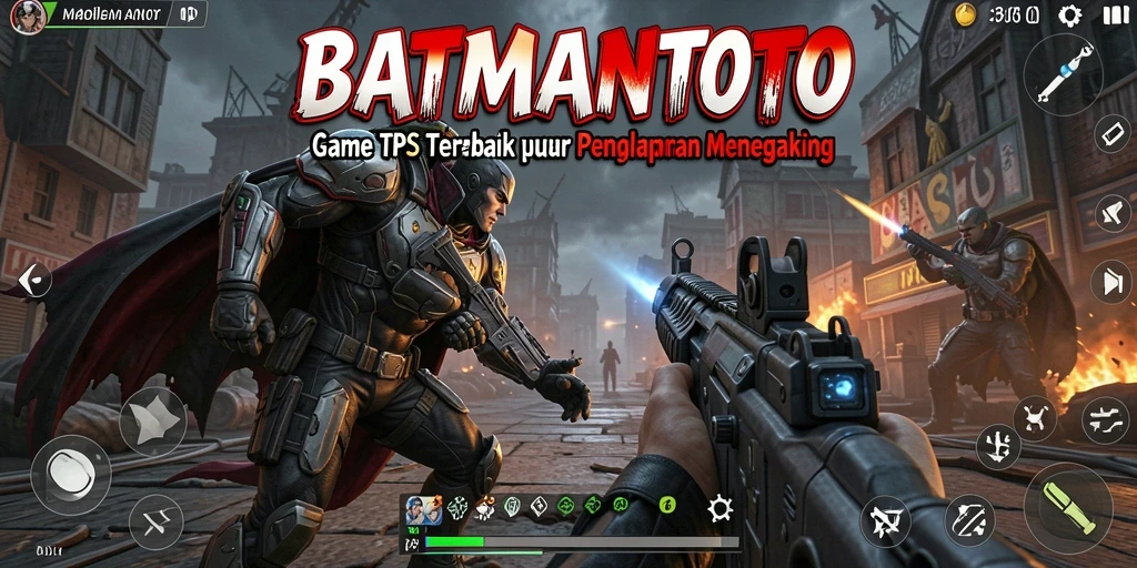 Tampilan gameplay menegangkan dalam BATMANTOTO dengan aksi tembak-menembak yang mendebarkan.