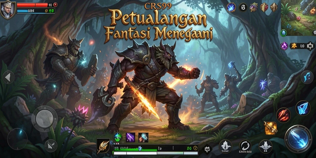 Tampilan epik dari pertempuran RPG dalam CRS99.