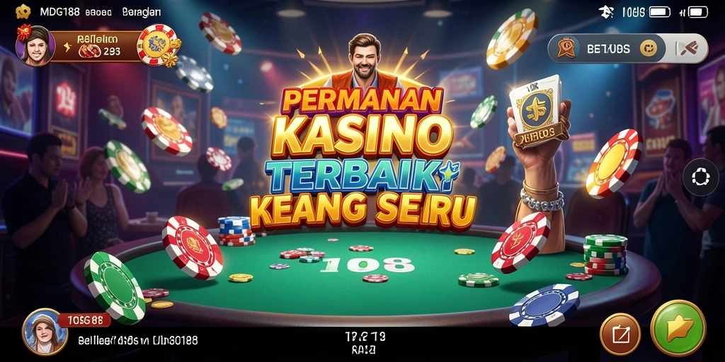 Gameplay seru MDG188 dalam aplikasi Kasino.
