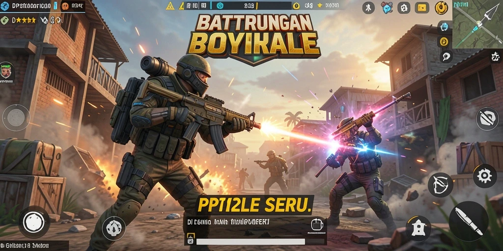 Screenshot utama PP123 yang menampilkan gameplay seru Battle Royale.